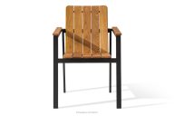 Drevená záhradná stolička, hnedá/antracitová