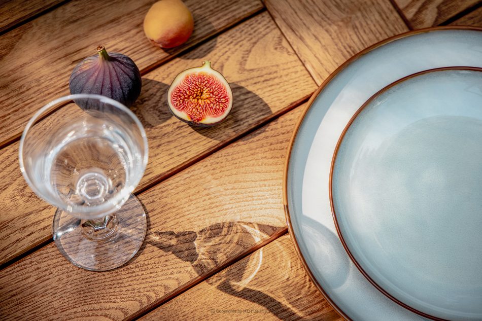 LENTI Veľký drevený záhradný stôl, hnedý/antracitový hnedá/antracitová - obrázok 9