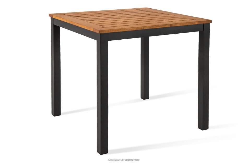 LENTI Malý drevený záhradný stôl s 2 stoličkami hnedá/antracitová - obrázok 9