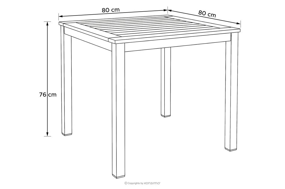 LENTI Malý drevený záhradný stôl s 2 stoličkami hnedá/antracitová - obrázok 21