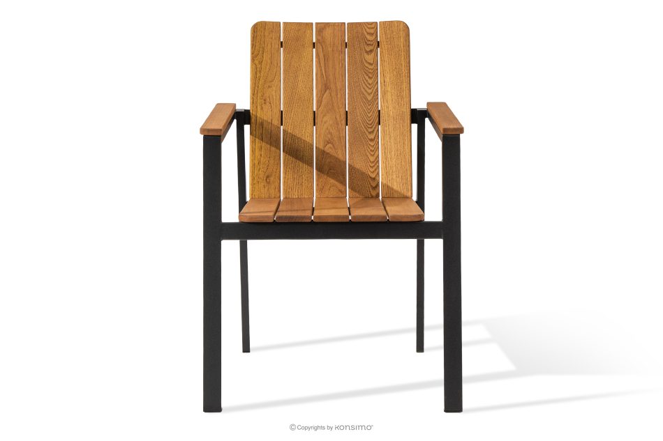 LENTI Drevený záhradný stôl so 6 stoličkami hnedá/antracitová - obrázok 2