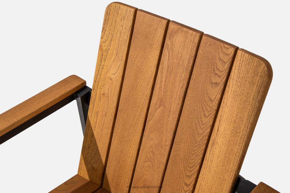 LENTI Drevený záhradný stôl so 6 stoličkami hnedá/antracitová - obrázok 5