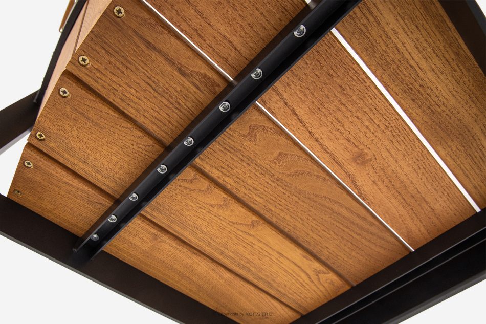 LENTI Drevený záhradný stôl s 8 stoličkami hnedá/antracitová - obrázok 13