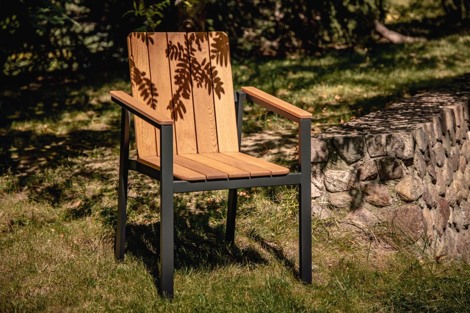 LENTI Drevený záhradný stôl s 8 stoličkami hnedá/antracitová - obrázok 21