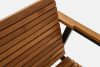 ARIATO Drevená a hliníková záhradná stolička hnedá/antracitová - obrázok 5