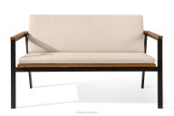 Záhradná lavička z dreva a hliníka