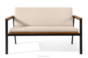 ARIATO, https://konsimo.sk/kolekcie/ariato/ Záhradná lavička z dreva a hliníka hnedá/antracitová/béžová - obrázok