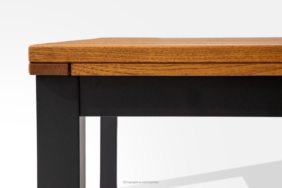 ARIATO Drevený a hliníkový záhradný stôl hnedá/antracitová - obrázok 3