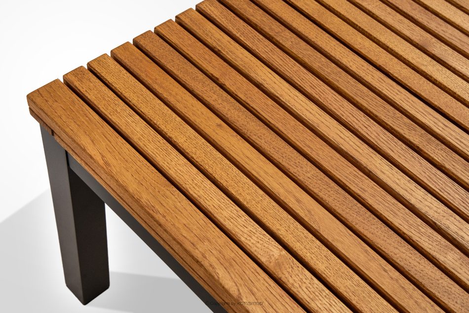 ARIATO Súprava záhradného nábytku z dreva a kovu, 2 stoličky, stôl hnedá/antracitová - obrázok 12