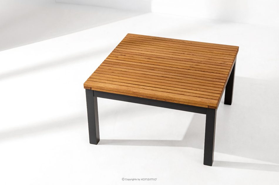 ARIATO Súprava záhradného nábytku z dreva a kovu, 2 stoličky, stôl hnedá/antracitová - obrázok 16