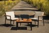 ARIATO Súprava záhradného nábytku z dreva a kovu: 2 stoličky, stôl hnedá/antracitová/béžová - obrázok 2