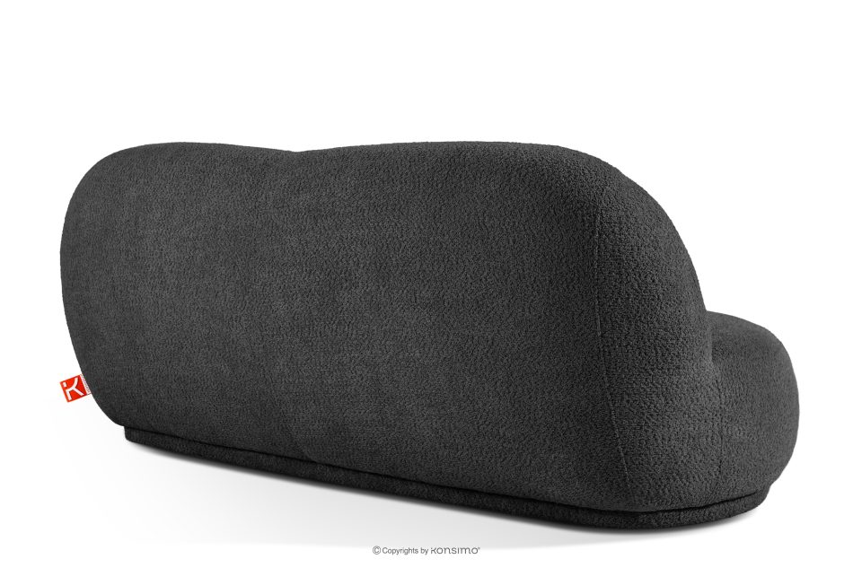 MALVE Trojmiestna pohovka bouclé v štýle Japandi antracitová antracitová - obrázok 3