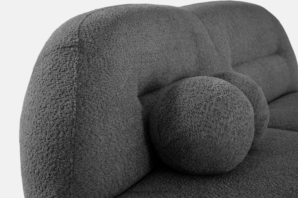 MALVE Trojmiestna pohovka bouclé v štýle Japandi antracitová antracitová - obrázok 4