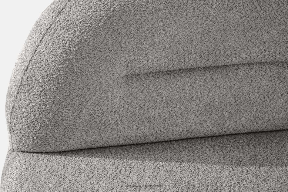 MALVE Trojmiestna pohovka bouclé v štýle Japandi oceľová oceľová - obrázok 6