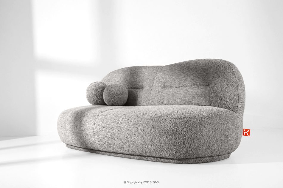 MALVE Trojmiestna pohovka bouclé v štýle Japandi oceľová oceľová - obrázok 12