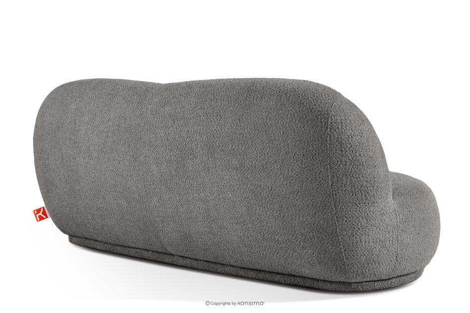 MALVE Trojmiestna pohovka bouclé v štýle Japandi tmavosivá tmavo sivá - obrázok 3