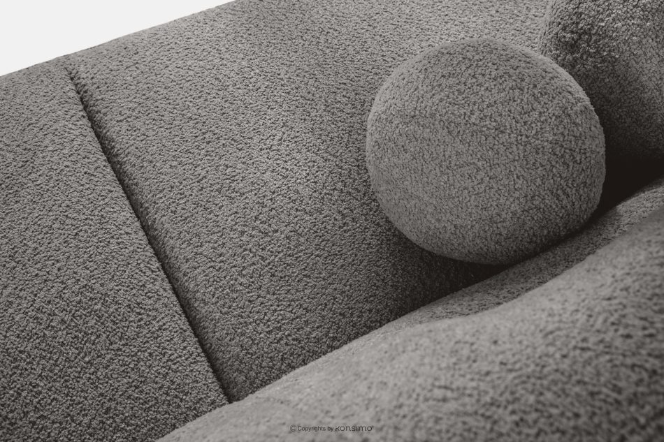 MALVE Trojmiestna pohovka bouclé v štýle Japandi tmavosivá tmavo sivá - obrázok 5