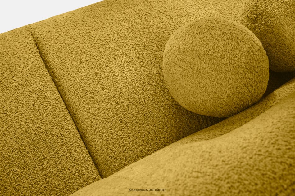 MALVE Trojmiestna pohovka bouclé v štýle Japandi žltá žltá - obrázok 5