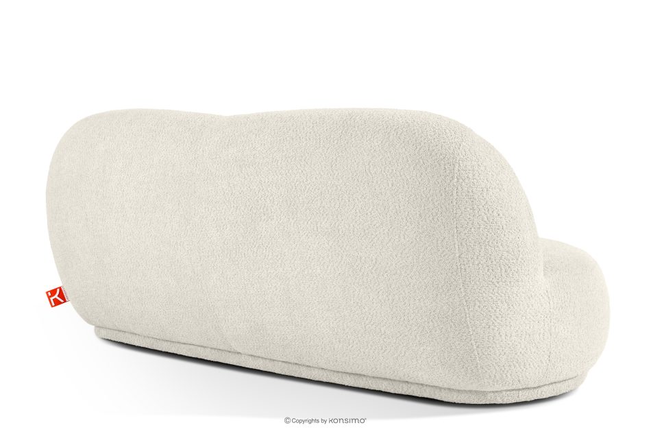 MALVE Trojmiestna pohovka bouclé v štýle Japandi biela biela - obrázok 3