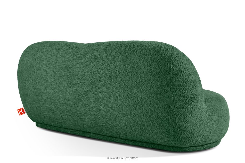 MALVE Trojmiestna pohovka bouclé v štýle Japandi tmavozelená tmavo zelená - obrázok 3