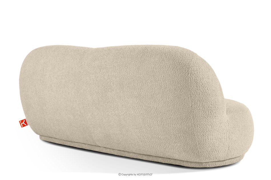 MALVE Trojmiestna pohovka bouclé v štýle Japandi svetlo béžová svetlo béžová - obrázok 3