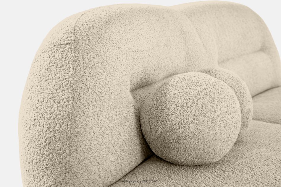 MALVE Trojmiestna pohovka bouclé v štýle Japandi svetlo béžová svetlo béžová - obrázok 4