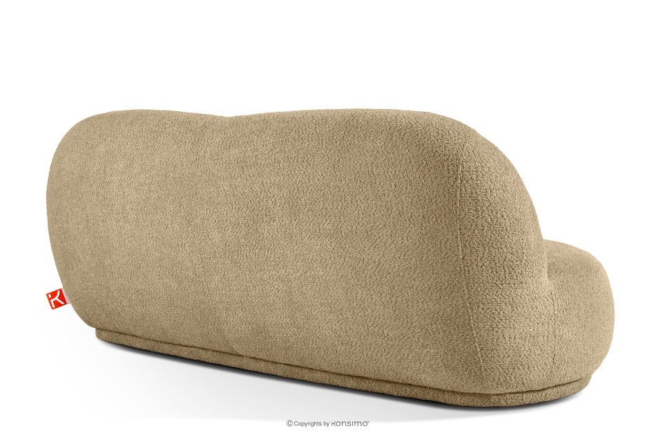 MALVE Trojmiestna pohovka bouclé v štýle Japandi tmavo béžová tmavo béžová - obrázok 3