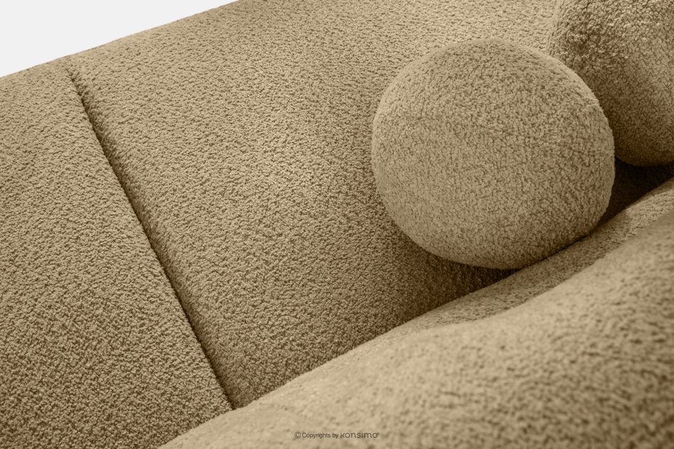 MALVE Trojmiestna pohovka bouclé v štýle Japandi tmavo béžová tmavo béžová - obrázok 5