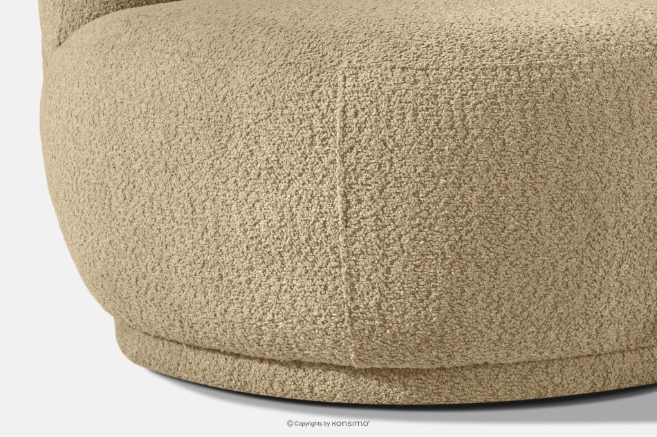 MALVE Trojmiestna pohovka bouclé v štýle Japandi tmavo béžová tmavo béžová - obrázok 7