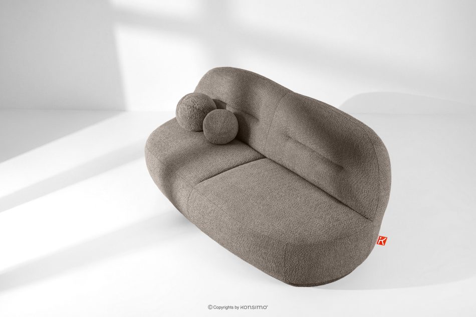 MALVE Trojmiestna pohovka bouclé v štýle Japandi chladná hnedá chladná hnedá - obrázok 13