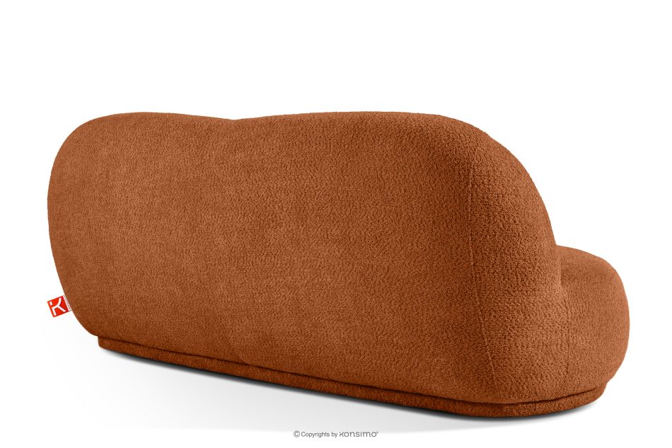 MALVE Trojmiestna pohovka bouclé v štýle Japandi červená červená - obrázok 3