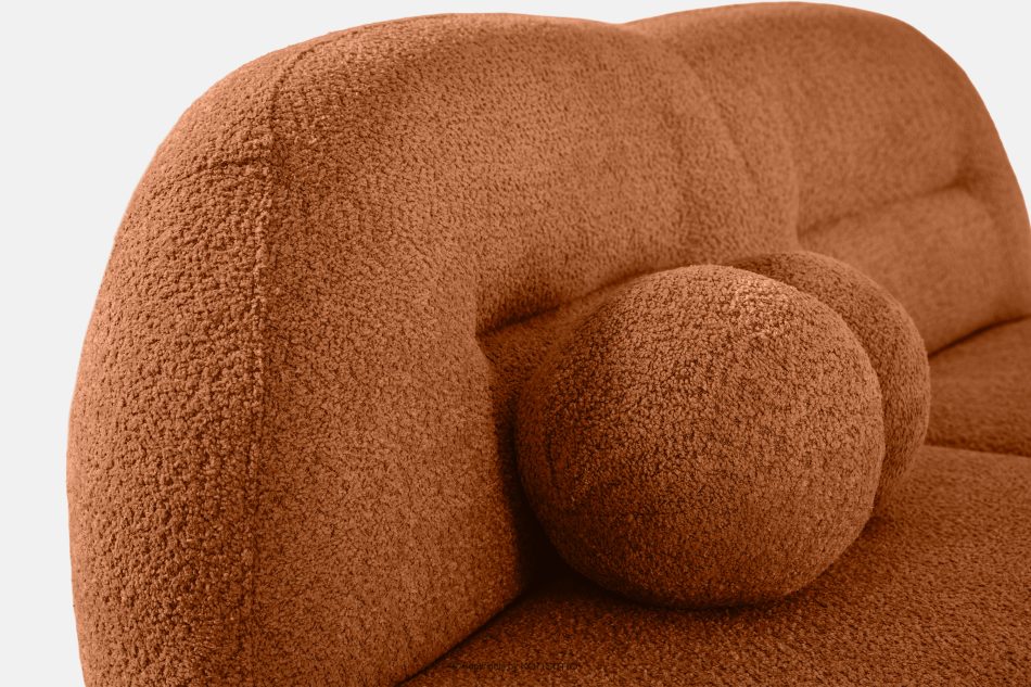 MALVE Trojmiestna pohovka bouclé v štýle Japandi červená červená - obrázok 4