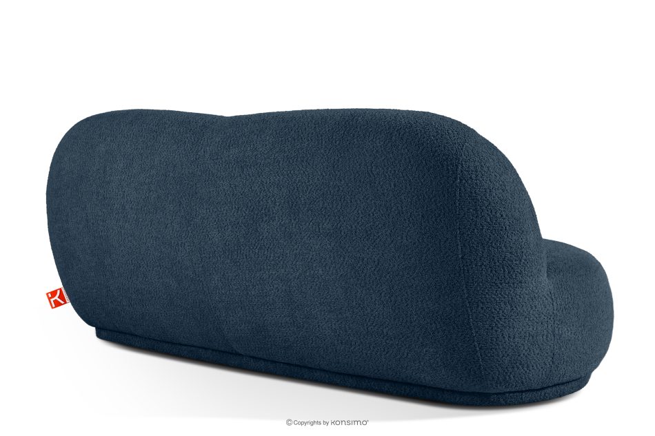 MALVE Trojmiestna pohovka bouclé v štýle Japandi tmavomodrá tmavo modrá - obrázok 3