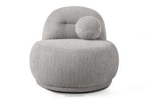 MALVE, https://konsimo.sk/kolekcie/malve/ Kreslo z bouclé tkaniny v štýle Japandi oceľové oceľová - obrázok