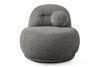 MALVE Kreslo z bouclé tkaniny v štýle Japandi tmavosivé tmavo sivá - obrázok 1
