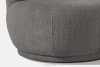 MALVE Kreslo z bouclé tkaniny v štýle Japandi tmavosivé tmavo sivá - obrázok 7