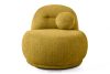MALVE Kreslo z bouclé tkaniny v štýle Japandi žlté žltá - obrázok 1