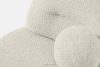 MALVE Kreslo z bouclé tkaniny v štýle Japandi biele biela - obrázok 5
