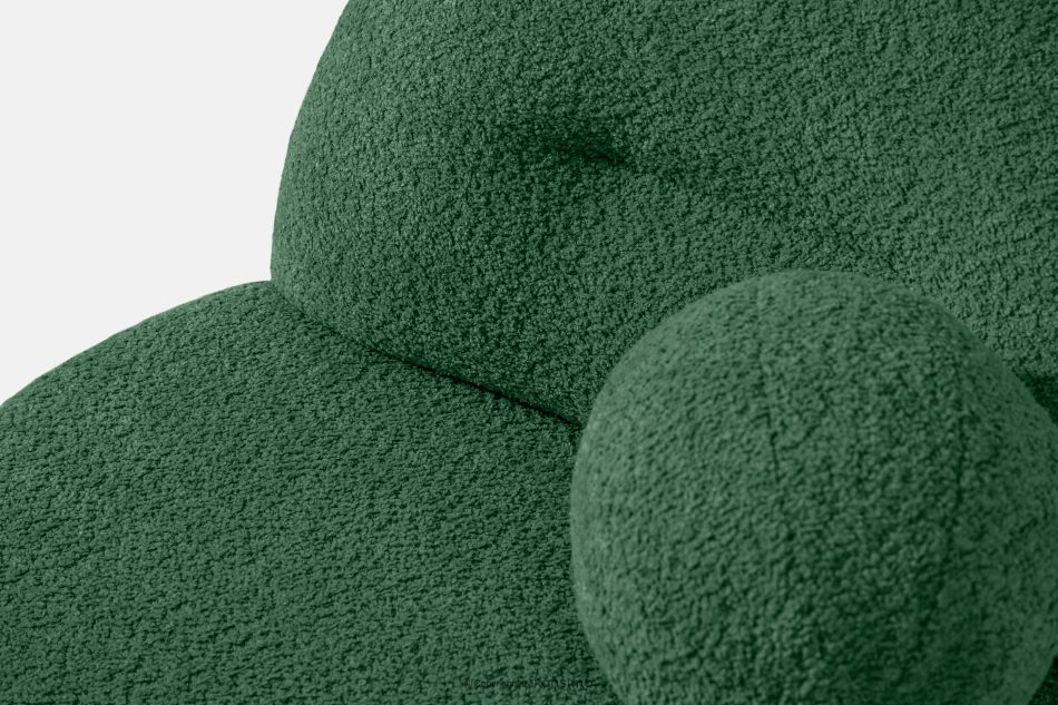 MALVE Kreslo z bouclé tkaniny v štýle Japandi tmavozelené tmavo zelená - obrázok 4