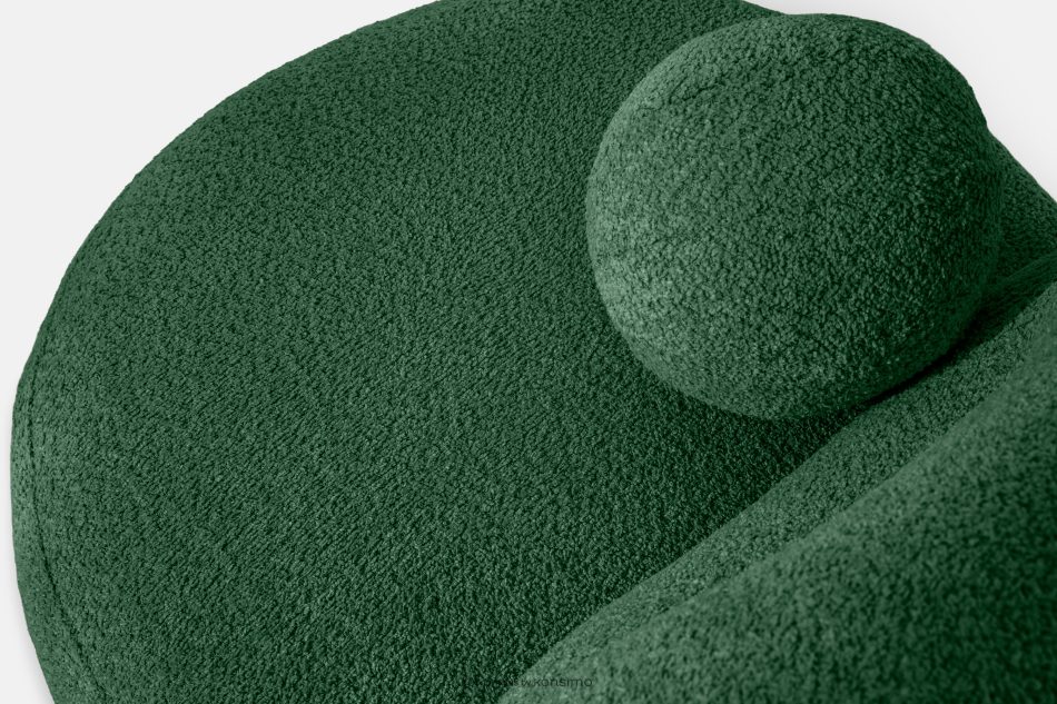 MALVE Kreslo z bouclé tkaniny v štýle Japandi tmavozelené tmavo zelená - obrázok 5