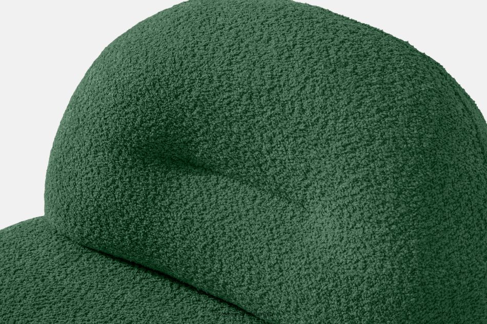 MALVE Kreslo z bouclé tkaniny v štýle Japandi tmavozelené tmavo zelená - obrázok 6