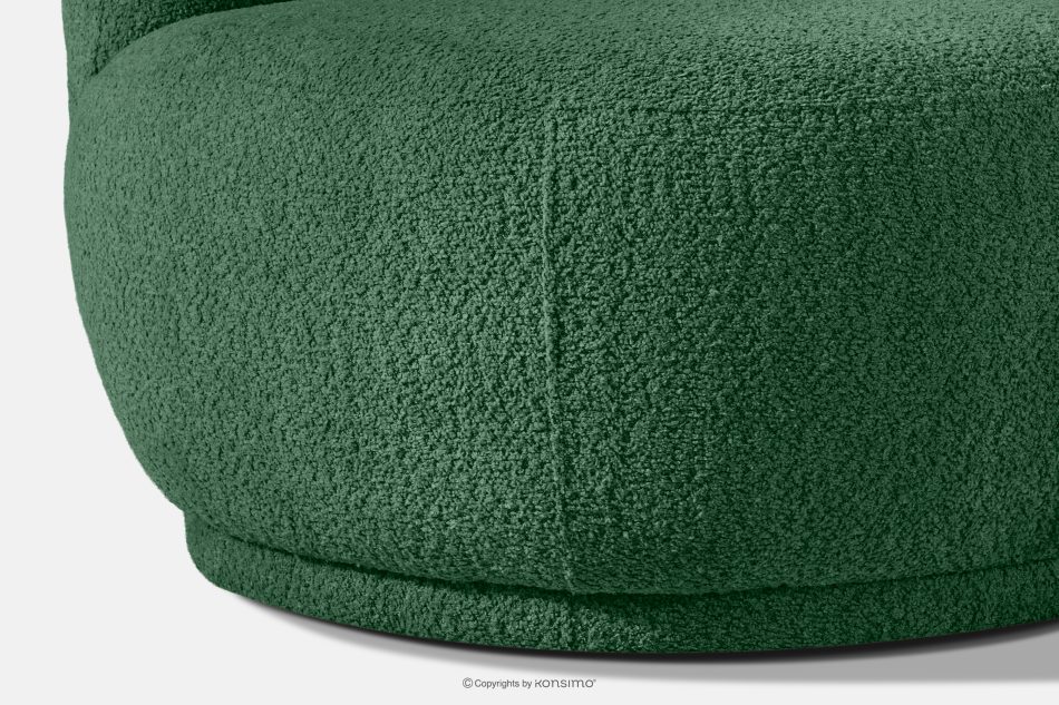 MALVE Kreslo z bouclé tkaniny v štýle Japandi tmavozelené tmavo zelená - obrázok 7