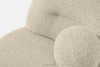 MALVE Kreslo z bouclé tkaniny v štýle Japandi svetlo béžové svetlo béžová - obrázok 5