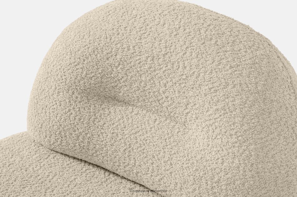 MALVE Kreslo z bouclé tkaniny v štýle Japandi svetlo béžové svetlo béžová - obrázok 6