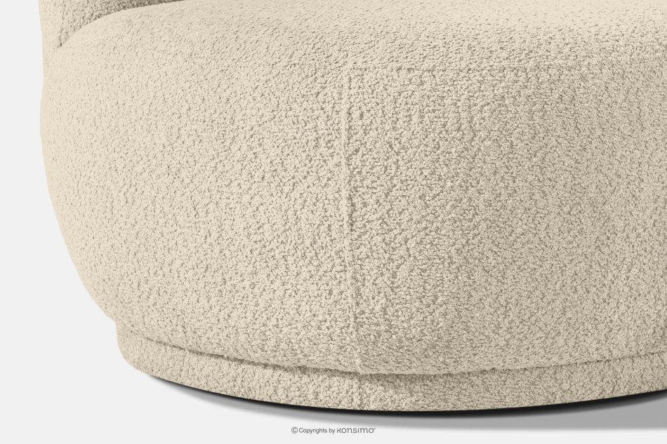 MALVE Kreslo z bouclé tkaniny v štýle Japandi svetlo béžové svetlo béžová - obrázok 7