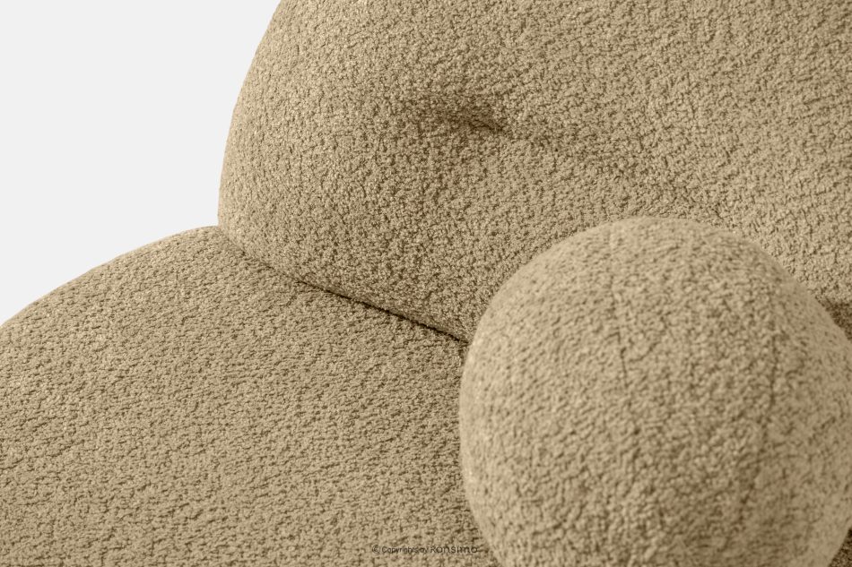 MALVE Kreslo z bouclé tkaniny v štýle Japandi tmavo béžové tmavo béžová - obrázok 4