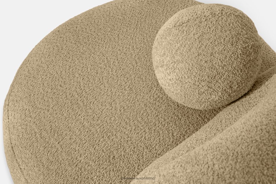 MALVE Kreslo z bouclé tkaniny v štýle Japandi tmavo béžové tmavo béžová - obrázok 5