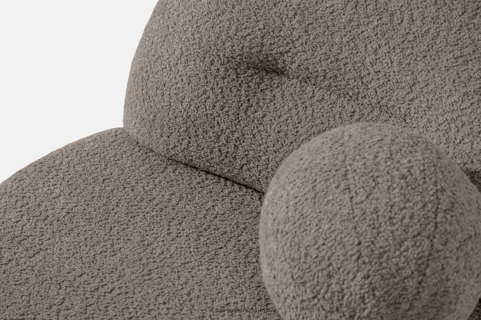 MALVE Kreslo z bouclé tkaniny v štýle Japandi chladná hnedá chladná hnedá - obrázok 4