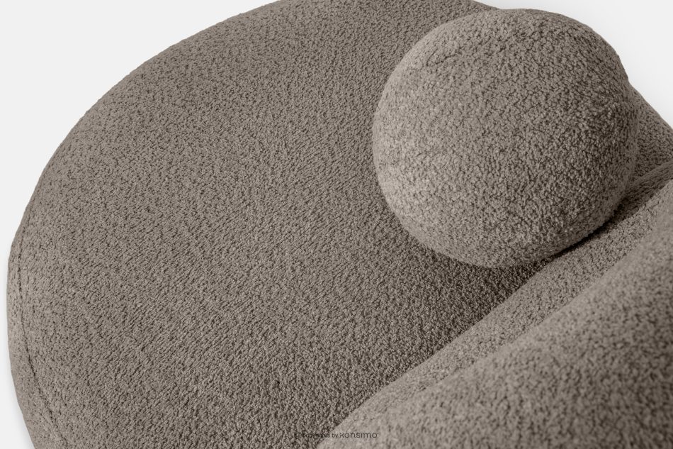 MALVE Kreslo z bouclé tkaniny v štýle Japandi chladná hnedá chladná hnedá - obrázok 5