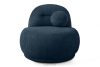 MALVE Kreslo z bouclé tkaniny v štýle Japandi tmavomodré tmavo modrá - obrázok 1